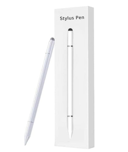 3 in 1 Stylus Pens for Touch Screens, High Sensitivity & Precision Capacitive Stylus for Apple iPad iPhone Tablets Samsung Galaxy All Universal Touchscreen Devices (White)