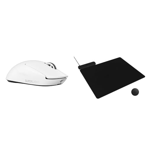 Logitech G Pro X Superlight 2 Lightspeed Wireless Gaming Mouse + Powerplay 2 Wireless Charging Mouse Pad Bundle - White - color: White, size: Classic, style: Mouse + PowerPlay 2