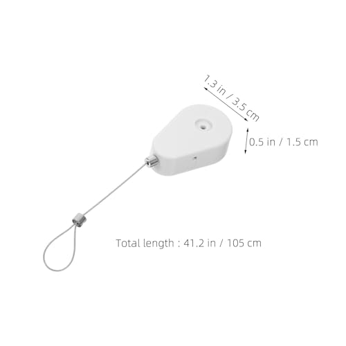 Generic 4pcs Retractable Cable Lock: Anti-Theft Security Tether - Telescopic Wire Laptop Lock Box for Access Control Garage & Warehouse Protection - color: White