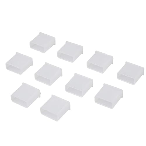 USB Cover Cap 100pcs USB Male Anti-Dust Plug Stopper Cap Cover - Waterproof & Dustproof Protector for Electronics(White) - color: WHITE