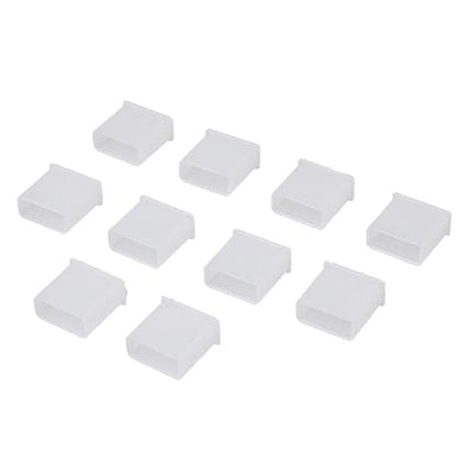 USB Cover Cap 100pcs USB Male Anti-Dust Plug Stopper Cap Cover - Waterproof & Dustproof Protector for Electronics(White) - color: WHITE