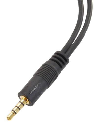 CablesOnline 3.5mm TRRS Male to Dual TRRS Female Stereo 4-Pole Splitter Cable (IP-Y02)