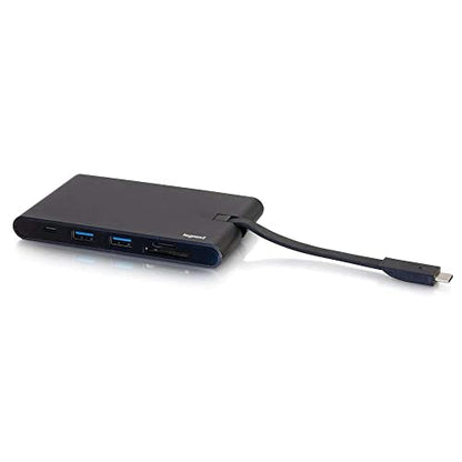 C2G USB-C® 9-in-1 Compact Docking Station with 4K HDMI®, VGA, Ethernet, USB, SD Card Reader and Power Delivery up to 100W