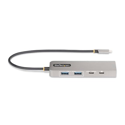 StarTech 3-Port USB-C Hub, 10Gbps, with 2.5GbE and 100W PD Pass-Through | 2.5Gbps Ethernet, Attached 1ft 30cm TPE cable, Portable, Wake-on-LAN RJ45, MAC address cloning, For MacBook iPad
