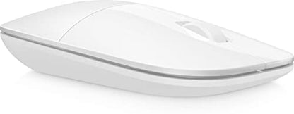 HP Z3700 Wireless Mouse, White, Slim, Multi-OS & Device Compatibility, 2.4 GHZ Connectivity, Multi-Surface Technology, Blue LED 1200 dpi Optical Sensor, Up to 16 Months Battery Life - color: White