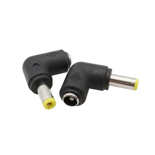5/2/1Pcs Right Angle DC 5.5 x 2.1mm Female Jack to 3.5x1.35 4.0x1.7 4.8x1.7 5.5x2.1 5.5x2.5 6.3x3.0 6.0x4.4mm Male DC Connector(Type4,5Pcs) - color: Type4, size: 5Pcs