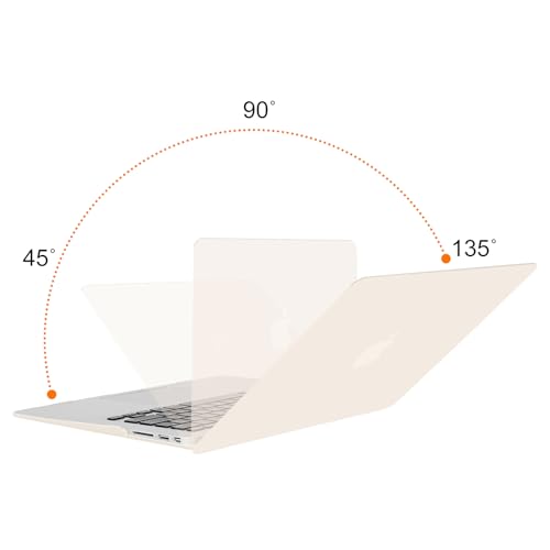 MOSISO Case Compatible with MacBook Air 13 inch A1369 A1466, Beige | Plastic Hard Shell & Keyboard Cover & Screen Protector Compatible with MacBook Air 13 (Older Version 2010 - end 2017) - color: Beige