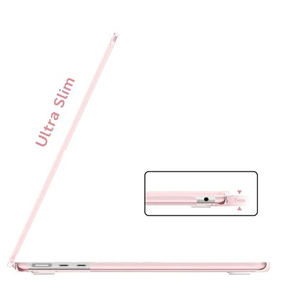 B BELK for MacBook Air 13 inch Case 2026-2022 M5 M4 M3 M2, Rose Pink | Model A3449 A3240 A3113 A2681, Plastic Laptop Hard Shell for MacBook Air 13.6 inch Case & Keyboard Cover & Screen Protector - color: Rose Pink