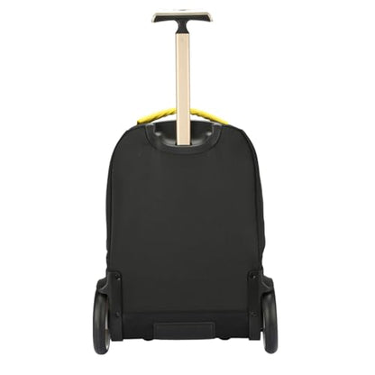 Rolling Laptop Bag for 15.6 Inch Laptop,Roller Bag,Backpack with Wheels, 20 Inch Wheeled Computer Bag，Black/Yellow - color: T5- Black/Yellow