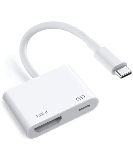 Apple USB-C to HDMI Adapter 4K@60Hz for iPhone 15 16 17 MacBook Pro Air iPad Pro, MFi Certified Type-C Digital AV HDMI 2.0 Cord Compatible with Samsung Galaxy S26/S25, Pixelbook, XPS