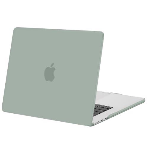 MOSISO Compatible with MacBook Air 15 inch Case M5 M4 M3 M2 2026 2025-2023 | Model A3448 A3241 A3114 A2941, Scratch-Resistant Ultra-Thin Protective Hard Shell Case Cover, Antique Green - color: Antique Green