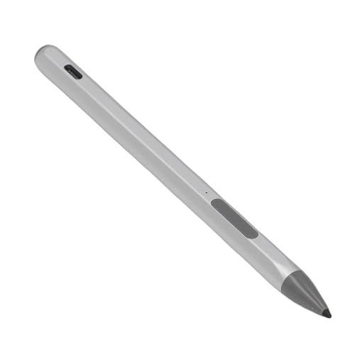 Rechargeable Active Stylus Pen, MPP 2.0 Tilt Sensing Stylus, 4096 Pressure Levels, Fast Charging, Magnetic Attachment Stylus Pen for Drawing Note Taking - color: Silver