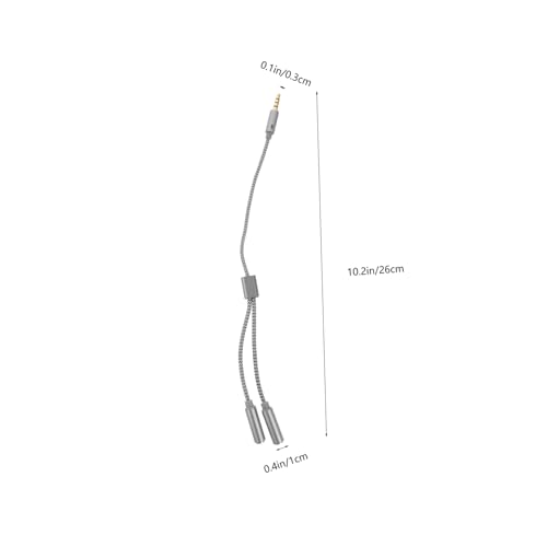 3.5mm Headphone and Microphone Splitter Cable 3pcs Audio Extension Adapter for Headsets Compatible Laptops and Mobile Devices Dual Jack Design for Sound