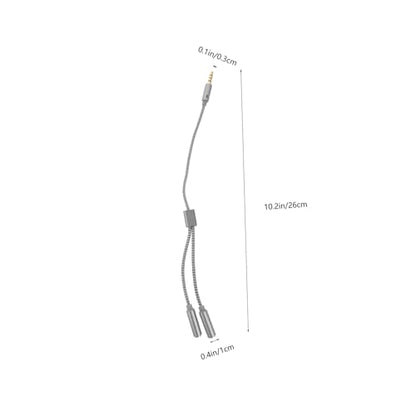3.5mm Headphone and Microphone Splitter Cable 3pcs Audio Extension Adapter for Headsets Compatible Laptops and Mobile Devices Dual Jack Design for Sound