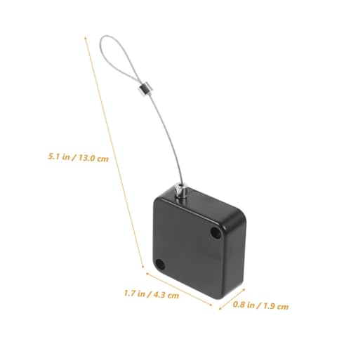 3pcs Anti-Theft Retractable Steel Wire Cable Lock Box 2 Locks 1m Length Automatic Retractable Security Tether for Theft Prevention Suitable for Display Items