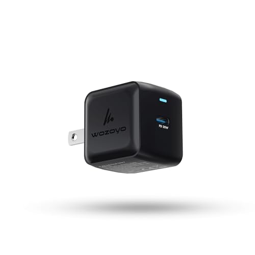 PD 30W Wozoyo GaN Charger, Type-C Fast Charger Compatible for iPhone 17/16/16 Pro Max/15 Series/iPad Pro, Smartphones & Tablets, QC 3.0,Compact Foldable Plug Design, Smart Power Delivery