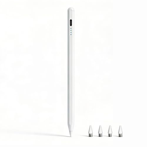 Stylus Pen for Samsung Galaxy Tab A11 / A11+, A9 / A9+, A8, A7 Lite, Active Capacitive Pencil for Samsung Android Tablet & iOS Touchscreens, High Precision Digital Pen with 4 Tips (White') - color: White