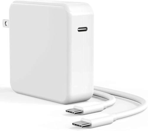 Mac Book Charger, 100W Laptop Power Adapter for MacBook Pro 16 15 14 13 Inch (M1 M2 M3), 96W 87W USB C Replacement Charger for Mac Air 15/13 Inch, iPad Pro 13 12.9 11 Inch, 6.6ft Fast Charging Cord - color: White