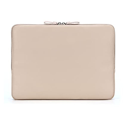 MOSISO Laptop Sleeve Bag 13.3 inch PU Leather Padded Bag Waterproof Case | Compatible with MacBook Air/Pro, 13-13.3 inch Notebook, Compatible with MacBook Pro 14 2026-2021 M5 M4 M3 M2 M1, Apricot - color: Apricot, size: 13.3 inch