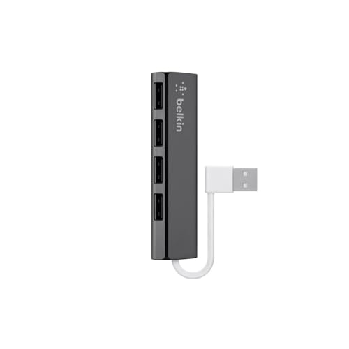 Belkin F4U042BT Ultra-Slim Travel Hub - 4-Port Ultra Slim ,Black