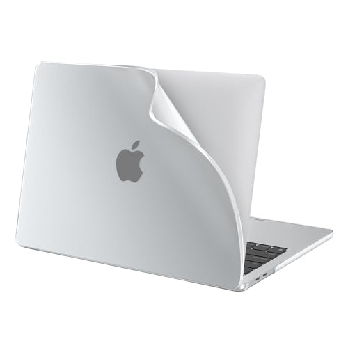 BlueSwan Flexible Case for MacBook Air 13.3 inch M1 2020-2018 | Anti-Scratch Protective Laptop Cover with Grippy Matte Texture, Seamless Fit and Lightweiht, Frosted White - color: Frosted White, size: Air 13.3-inch (M1, 2018-2020)