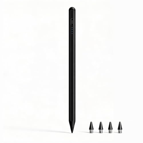 Stylus Pen for Samsung Galaxy Tab A11 / A11+, A9 / A9+, A8, A7 Lite, Active Capacitive Pencil for Samsung Android Tablet & iOS Touchscreens, High Precision Digital Pen with 4 Tips (Black) - color: Black
