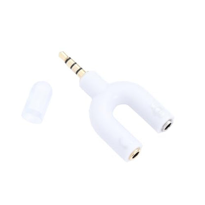 Homoyoyo 2pcs Audio Input and Output Adapter Headset Splitter for Laptop and Connect Headphones and Microphone Simultaneously Portable and Convenient Design