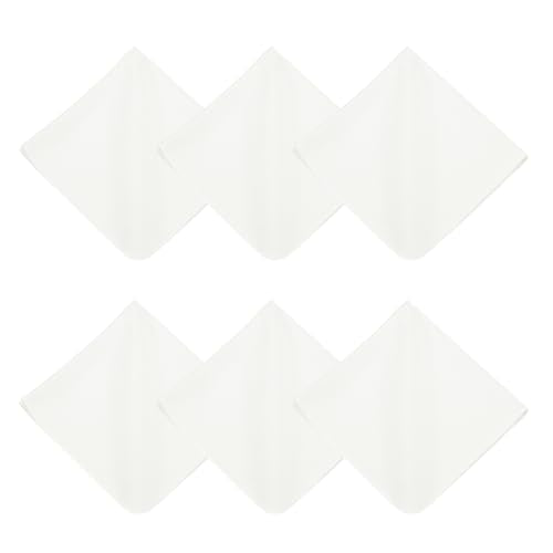 uxcell 6Pcs Microfiber Cleaning Cloth for Glasses, 8x8inch Eyeglass Cleaning Cloth for Screens Cameras Cell Phones Electronics Lenses, White - color: White, size: 8x8"