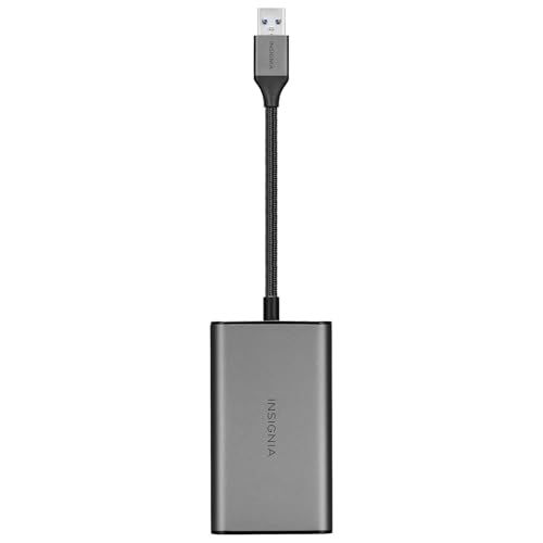 INSIGNIA TV, Monitor & Display Adapters – 4K Ultra HD, 60W Power Delivery, USB 3.0 5Gbps – Compatible with MacBook, iPad, Chromebook, Windows Laptops (USB to VGA Adapter) - style: USB to VGA Adapter