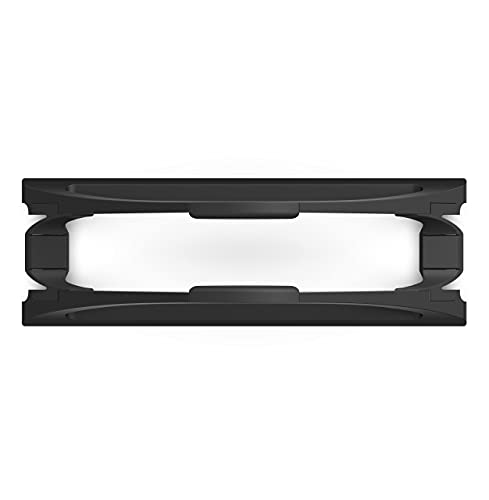 HumanCentric Vertical Laptop Stand for Desks in Matte Black, Upright Adjustable Holder to Dock Apple MacBook Stand, and Other Laptops to Organize Work & Home Office, Automatic Grip - color: Black