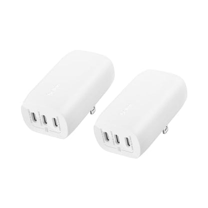 Belkin 3-Port USB C Charger Block 67W - PPS USB-C PD3.1 PPS Super Fast Charging - Samsung Galaxy S26, Apple iPhone 17, Air, Pro, MacBook, AirPods, Apple Watch, Nintendo Switch 2 & More - White, 2-Pack - style: White 2-pack