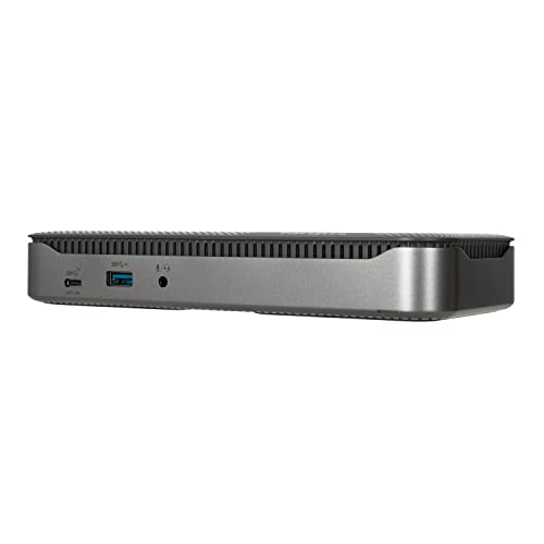Targus USB C Hybrid/Universal Quad 4K Docking Station, Single 8K or Quad 4K UHD Display, 2 DisplayPort or 2 HDMI Ports, 100W Power Delivery (DOCK710USZ) Silver