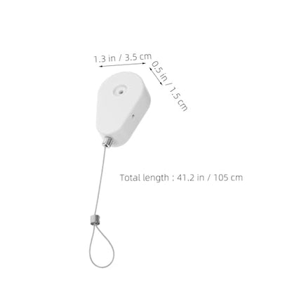 Generic 4pcs Retractable Cable Lock: Anti-Theft Security Tether - Telescopic Wire Laptop Lock Box for Access Control Garage & Warehouse Protection - color: White