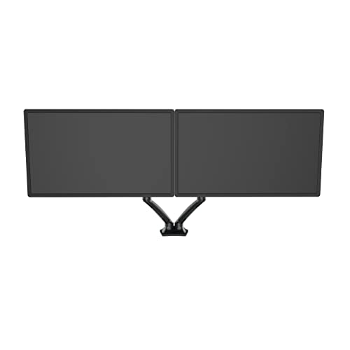 Progressive Desk Dual Gas Spring Monitor Mount Stand - Fits 10"-27" Monitors - ±180° Monitor Rotation - Arm Holds Up to 20 lbs per Arm - style: Dual 10"-27"