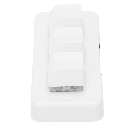 GOWENIC 3 Key Keyboard, Multi System Compatibility, Customizable Mechanical Keypad, Compact and Portable, for Universal Computer (White OEM: 75503-35061-A0, 7550335061A0) - color: White OEM: 75503-35061-A0, 7550335061A0