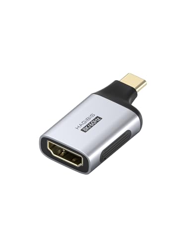 Hagibis USB C to HDMI 2.1 Adapter, 8K@60Hz 4K@240Hz 2K@360Hz HDMI Female to Type-C Male Connector Converter for MacBook,iPhone 17 16 15 Pro Max, iPad Pro (ZJTN07) - color: ZJTN07