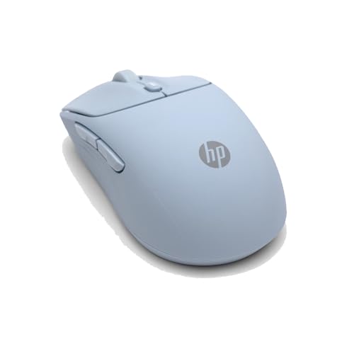HP 400 Quiet Wireless Mouse, Dual Bluetooth & 2.4GHz, Soft Silicone, Quiet Clicks, Microsoft Wheel, 24-Month Battery, 6000 DPI, Ambidextrous, Eco-Friendly Design, Multi-OS, Blue - color: Blue