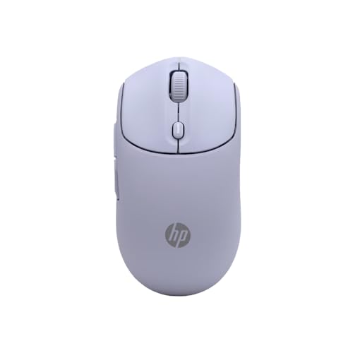 HP 400 Quiet Wireless Mouse, Dual Bluetooth & 2.4GHz, Soft Silicone, Quiet Clicks, Microsoft Wheel, 24-Month Battery, 6000 DPI, Ambidextrous, Eco-Friendly Design, Multi-OS, Purple - color: Purple