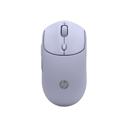 HP 400 Quiet Wireless Mouse, Dual Bluetooth & 2.4GHz, Soft Silicone, Quiet Clicks, Microsoft Wheel, 24-Month Battery, 6000 DPI, Ambidextrous, Eco-Friendly Design, Multi-OS, Purple - color: Purple