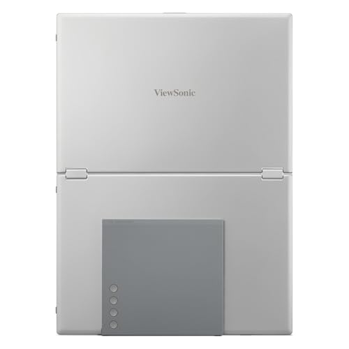 ViewSonic VG1457 Dual Screen 14 Inch 1200p Portable Monitor, Foldable IPS | Laptop Extender, USB C, 65W Power Delivery, G Sensor Rotation, Macs, PC, Anti Glare, Travel Work, 2W Speakers, AC Adapter Kit