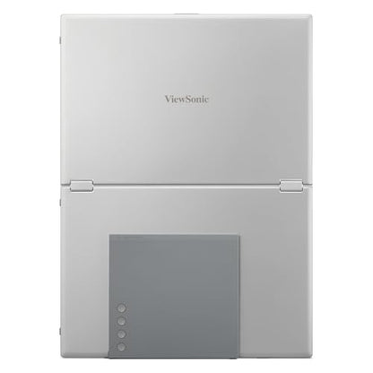 ViewSonic VG1457 Dual Screen 14 Inch 1200p Portable Monitor, Foldable IPS | Laptop Extender, USB C, 65W Power Delivery, G Sensor Rotation, Macs, PC, Anti Glare, Travel Work, 2W Speakers, AC Adapter Kit