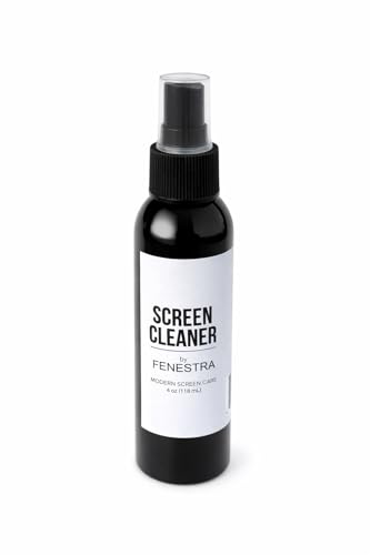 Fenestra Screen Cleaner Spray Kit – 4 oz Premium Screen Cleaning Solution with Microfiber Cloth – Safe for Phones, Laptops, Tablets, TVs and Electronics