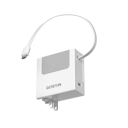 Portable Micro USB Charger, Retractable Wall Charger with 33.5in Charging Cable, 40W Fast Charging Block with USB C Port Compatible with Samsung Galaxy S7 S6 J8 J7 Note 5,Kindle,LG,PS4,Camera - color: White, size: Micro Usb Cable with Type C Port