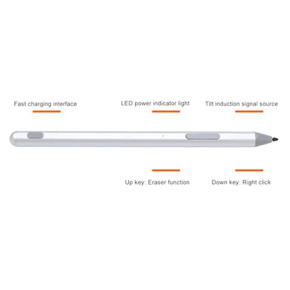 Pens for Touchscreens, Rechargeable Capacitive Pen with Magnetic Attachment Function, High Precision and Sensitivity, 2 Replaceable Tip (Black) (Silver) - color: Silver
