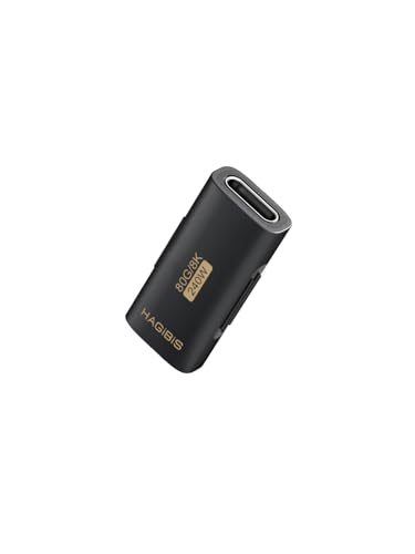 Hagibis 240W 80Gbps 8K@60Hz USB C Adapter, USB-C Female to Female Adapter, USB4 Connecter for Thunderbolt 5/4/3, Laptop, Switch, Dock, Mac, Tablet, iPhone 16 15 Pro Max (TUA07)