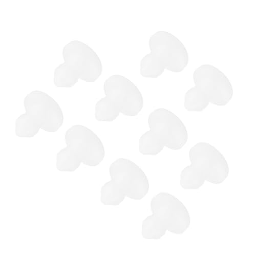 MECCANIXITY Silicone Snap in Locking Hole Plugs, Mini Rubber Panel Seal Cover Flush Type Panel Round for Kitchen Bulkheads Waterproof Sealing Plugs 3.5mm/0.1 Inch Diameter White,Pack of 10 - color: White, size: 3.5mm