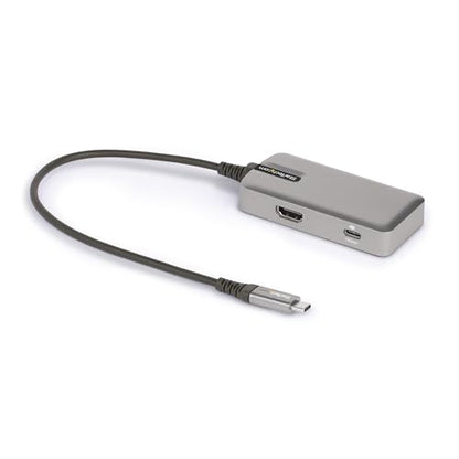 StarTech 4-in-1 USB-C Hub, 4K 60Hz HDMI, Alt-Mode, 100W PD, MacBook, TAA | Extra long 10in 25cm cable, Surface Pro 7 iPad Pro HP Elite, Thunderbolt 3/4, Chromebooks, Ultrabooks, Fast speed - style: 4-IN-1