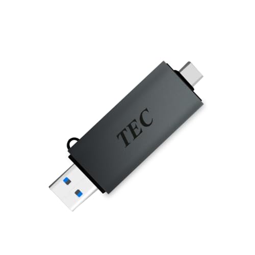 TEC Card Reader 2-in-1 USB C/USB 3.2 Micro SD and SD Memory Cards Reader Adapter with Dual USB Output. Compatible with iPhone 15 Pro Max, MacBook Pro, Chromebook, Galaxy - Ideal for Creatives