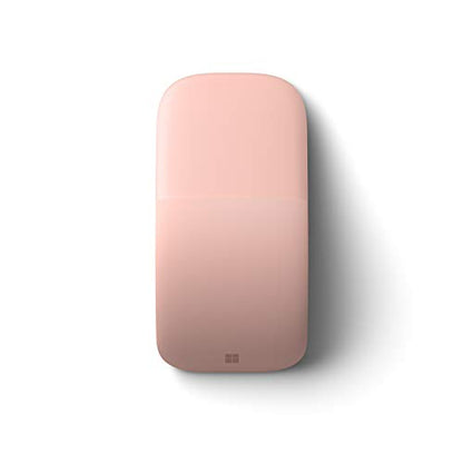 Microsoft ARC Mouse – Soft Pink. Sleek,Ergonomic Design, Ultra Slim and Lightweight, Bluetooth Mouse for PC/Laptop,Desktop Works with Windows/Mac Computers - color: Soft Pink