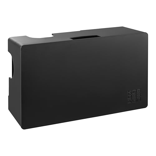 Cable Management Box with Included Mounting Hardware – ABS Cord Organizer (12,7 x 7,8 x 4,5 in) | Heat-Tolerant Power Strip & Cable Storage | Wall-Mountable or Floor Use - color: Black
